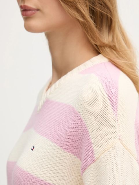 Tommy Hilfiger sweter z dodatkiem kaszmiru damski kolor różowy lekki WW0WW47655