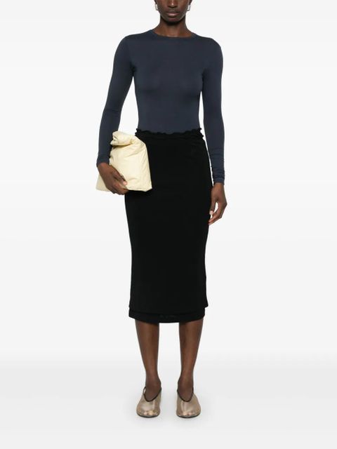Jil Sander layered midi skirt - Black - zdjęcie produktu nr 2