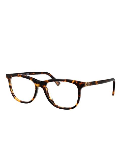 Miu Miu Eyewear tortoiseshell round-frame glasses - Brown