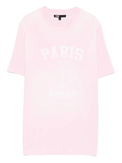 Maje embroidery cotton T-shirt - Pink - zdjęcie produktu nr 1