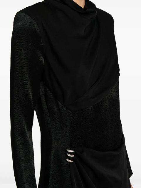 Givenchy crystal-embellished satin midi dress - Black