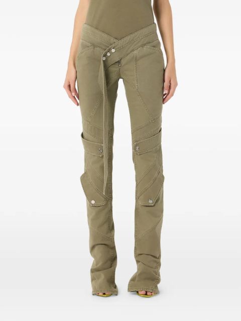 Blumarine belted trousers - Green