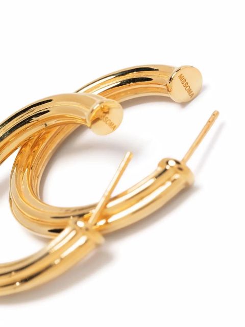 Missoma large ridge hoop earrings - Gold