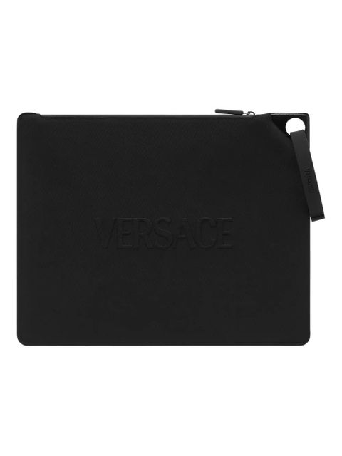 Versace Greca Border one-shoulder bikini top - Black