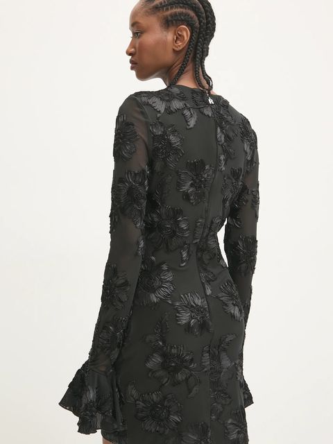 Rotate sukienka 0 kolor czarny mini dopasowana 113226100