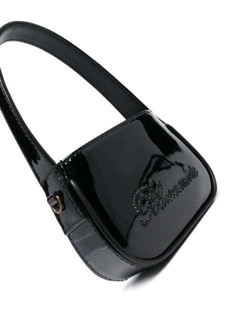 Blumarine crystal-embellished logo mini bag - Black - zdjęcie produktu nr 2