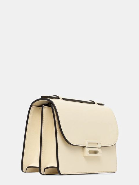 Victoria Beckham torebka skórzana kolor beżowy B325AAC006641A