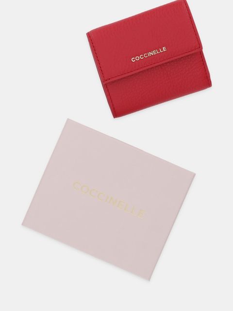 Coccinelle portfel skórzany damski kolor czerwony E2 MW5 11 B8 01