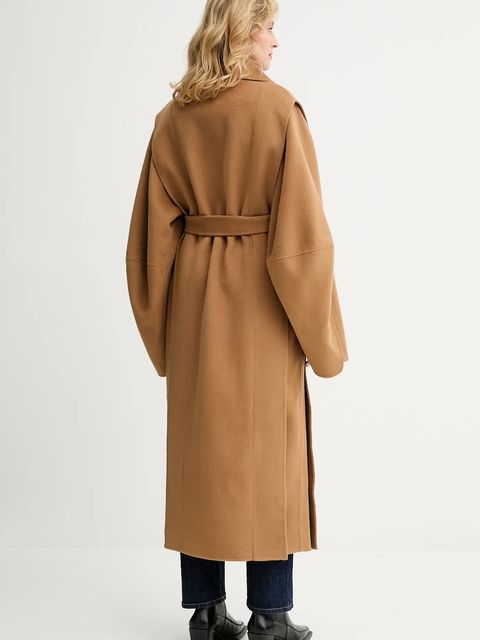 MMC STUDIO płaszcz wełniany kolor brązowy VESPERE.COAT - zdjęcie produktu nr 2