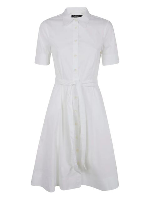 Lauren Ralph Lauren collared belted midi dress - White - zdjęcie produktu nr 1