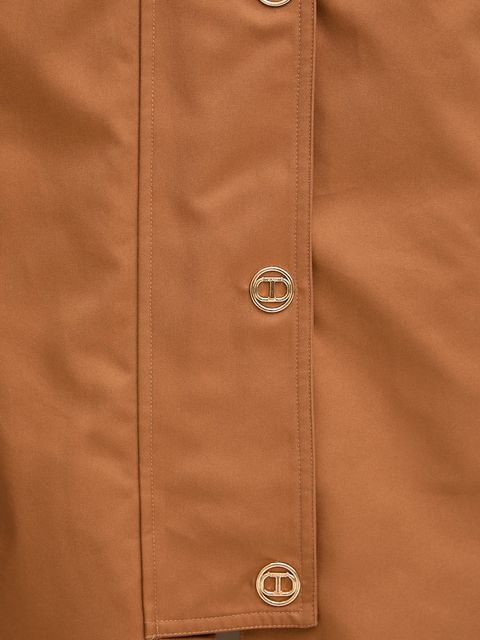 Twinset kurtka kolor brązowy przejściowa 252TP2060 - zdjęcie produktu nr 2