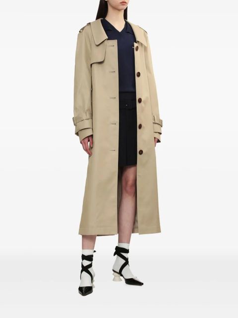 SHUSHU/TONG button-up trench coat - Neutrals