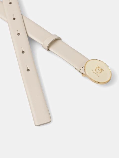 Pinko pasek skórzany damski kolor beżowy 105466 A2QL - zdjęcie produktu nr 2