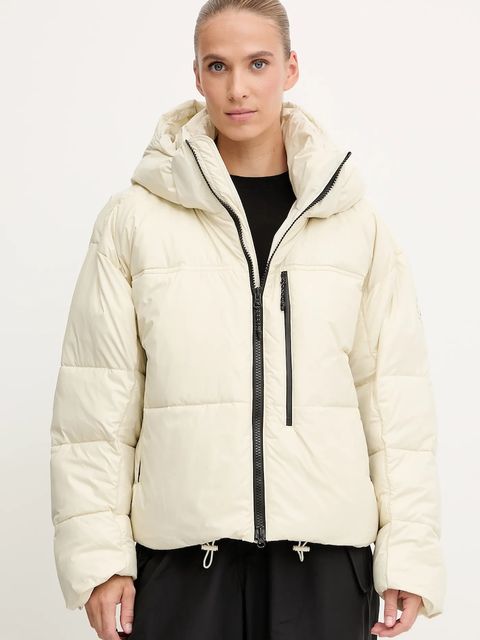 adidas by Stella McCartney kurtka kolor beżowy zimowa oversize JV8548 - zdjęcie produktu nr 1