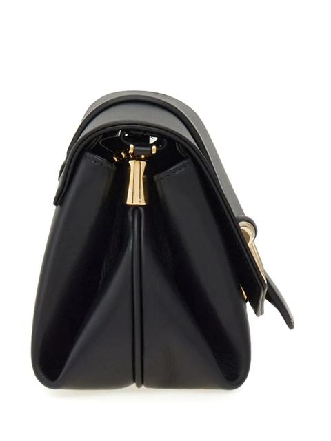 Ferragamo small front flap soulder bag - Black