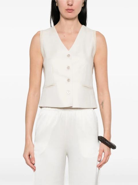 Max Mara knit-panel waistcoat - Neutrals