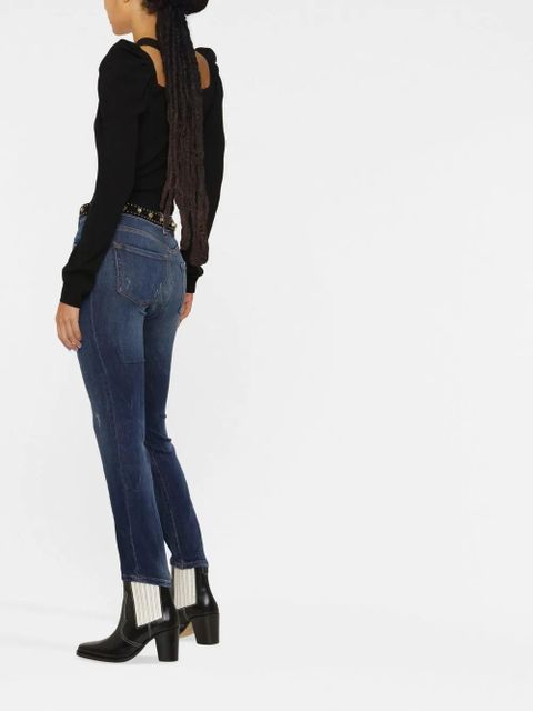 PINKO Sabrina distressed skinny jeans - Blue - zdjęcie produktu nr 2