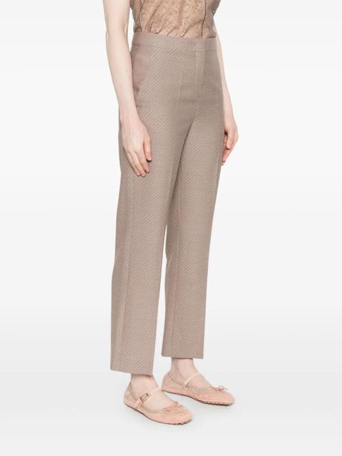 FENDI FF-jacquard trousers - Brown
