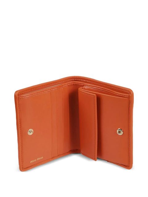Miu Miu matelassé logo wallet - Orange
