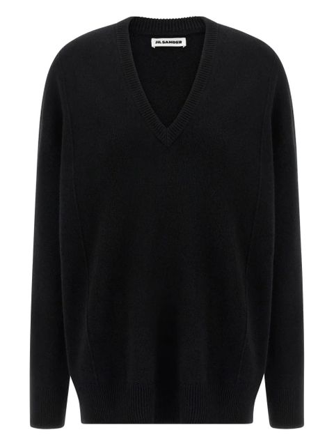 Jil Sander V-neck sweater - Black - zdjęcie produktu nr 1