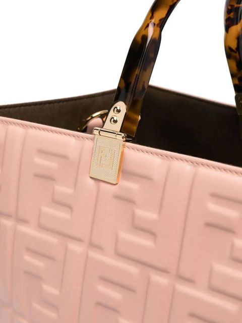 FENDI embossed-FF logo tote bag - Pink