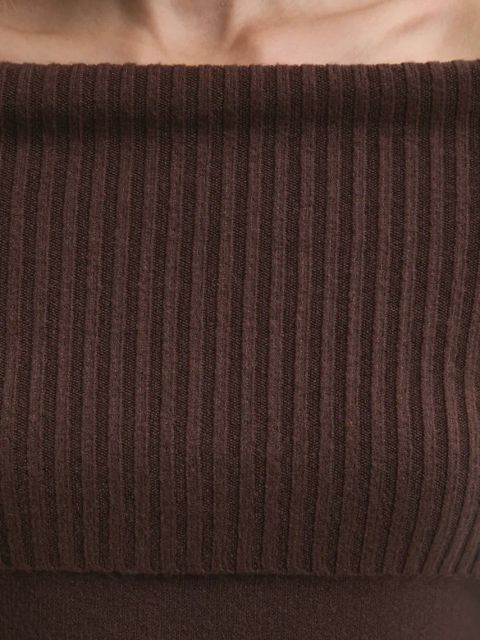 Answear.LAB sukienka kolor brązowy maxi dopasowana