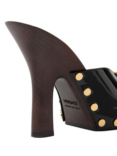 Versace Sassi patent clogs 105 mm - Black