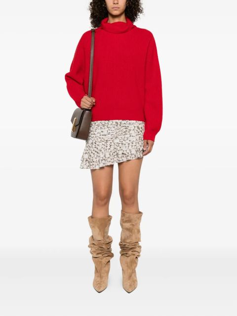 ISABEL MARANT turtleneck ribbed sweater - Red - zdjęcie produktu nr 2