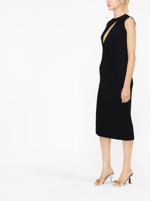 Versace cut-out sleeveless midi dress - Black