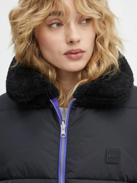 A.P.C. bezrękawnik dwustronny doudoune teddy kolor niebieski zimowy PAAFW.M30201 - zdjęcie produktu nr 2