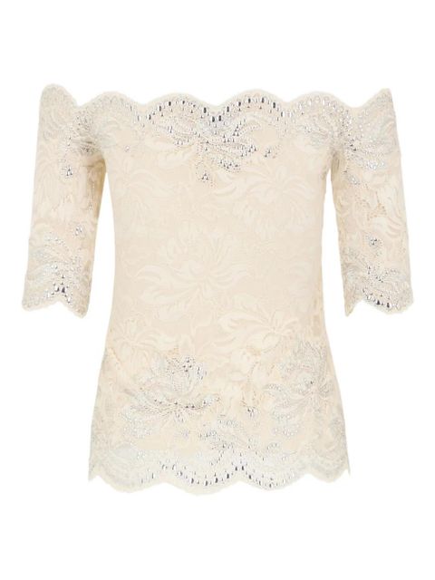 Rabanne off-shoulder embellished-detail top - P105 IVORY - zdjęcie produktu nr 2