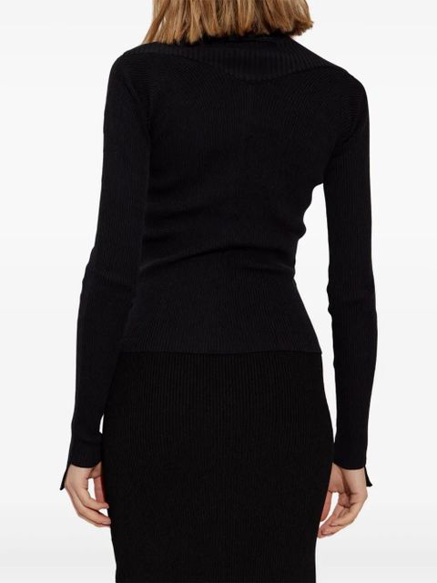 Victoria Beckham ribbed top - Black