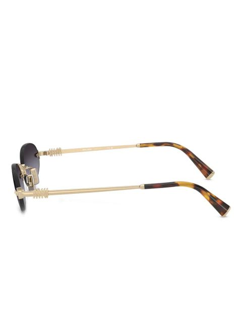 Miu Miu Eyewear oval-frame sunglasses - Gold