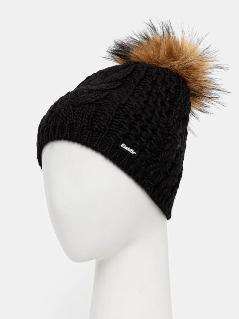 Eisbar czapka z dodatkiem wełny Afra Lux MÜ kolor czarny E80111