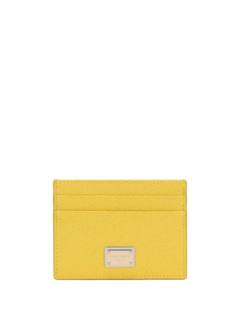 Dolce & Gabbana Dauphine logo-plaque cardholder - Yellow - zdjęcie produktu nr 1