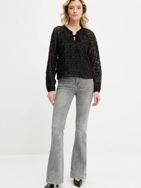 Answear.LAB bluzka damska kolor czarny z aplikacją