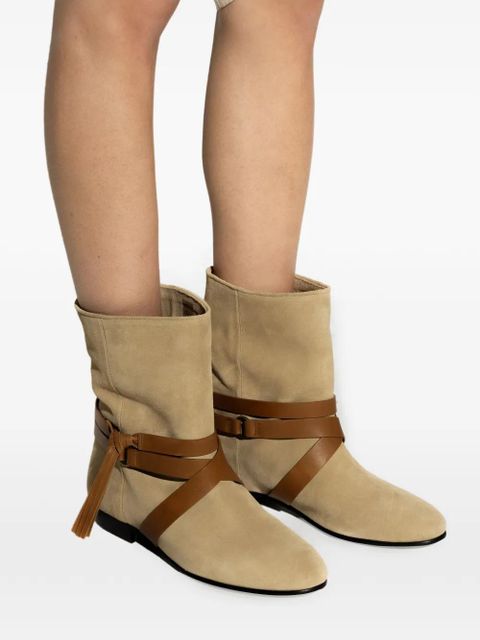 ISABEL MARANT Rejen suede ankle boot - Neutrals