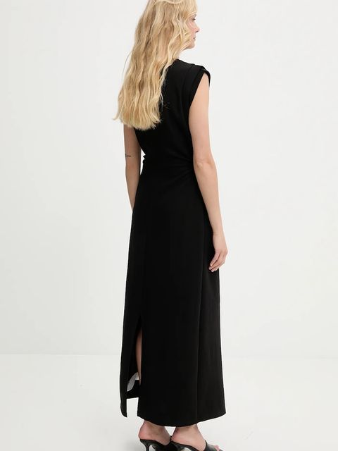 Answear.LAB sukienka kolor czarny maxi prosta