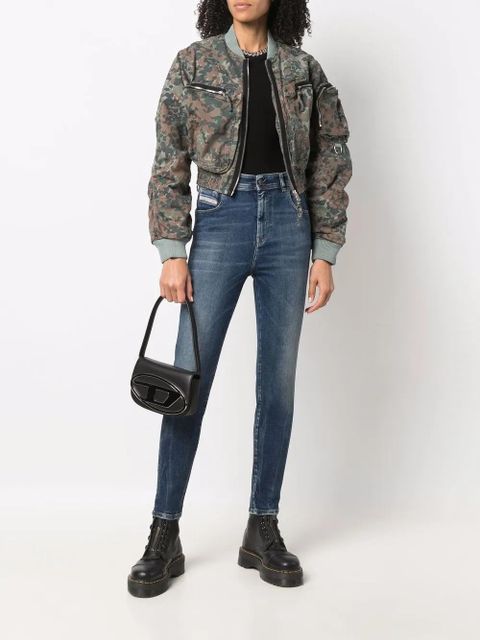 Diesel 1DR leather shoulder bag - Black