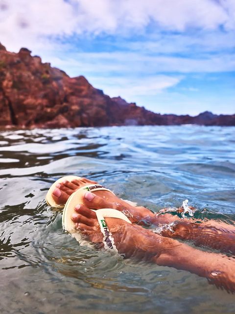 Havaianas klapki BRASIL LOGO damskie kolor żółty 4110850.9256