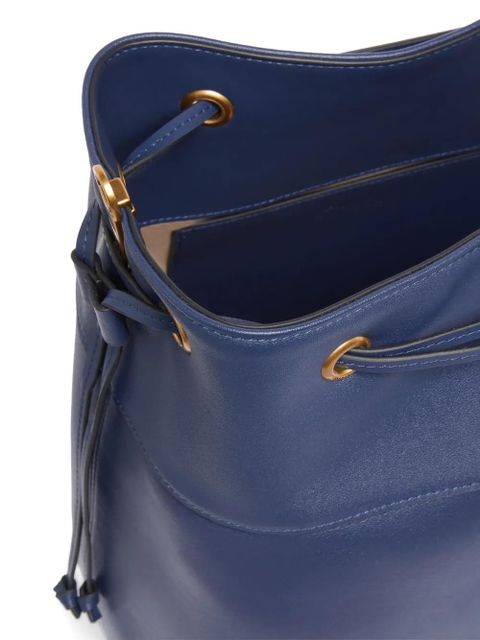 PINKO medium logo-embellished drawstring bucket bag - Blue