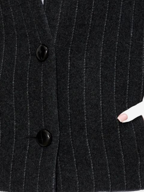 ISABEL MARANT Padded pinstripe coat - Grey