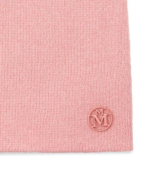 Maison Michel Loli logo-plaque cashmere beanie - Pink - zdjęcie produktu nr 2