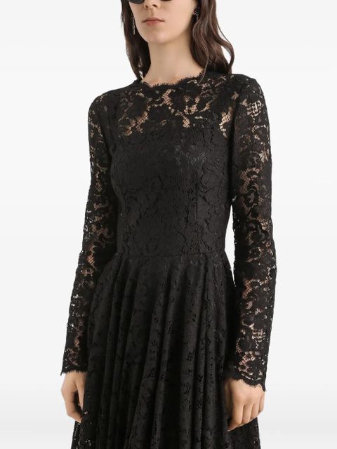 Dolce & Gabbana lace long-sleeve midi dress - Black