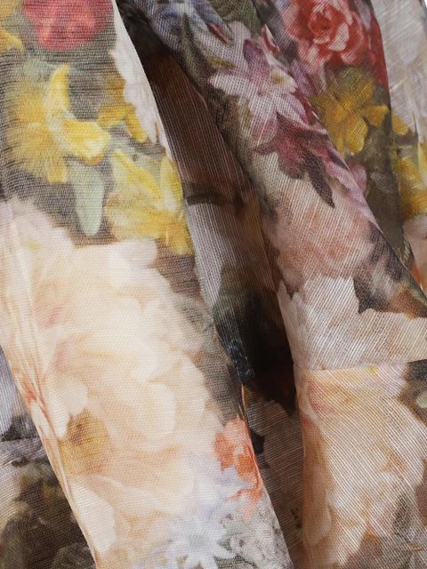 ZIMMERMANN Alchemy floral-print mini dress - Neutrals