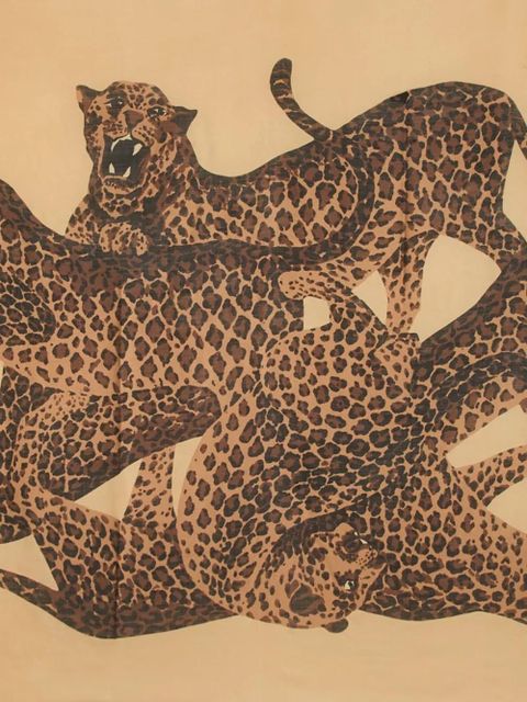 Saint Laurent leopard-print scarf - Neutrals - zdjęcie produktu nr 2