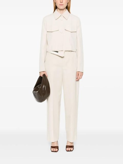 FENDI twill cropped jacket - Neutrals - zdjęcie produktu nr 2