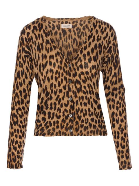 Zadig&Voltaire leopard-print button cardigan - Brown - zdjęcie produktu nr 1