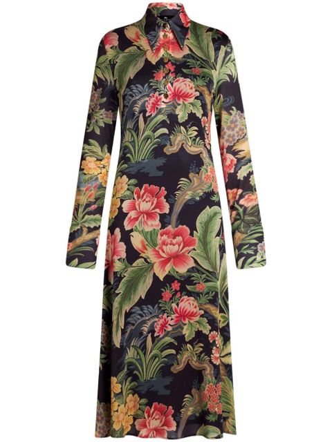 ETRO Cons floral-print midi dress - Black - zdjęcie produktu nr 1