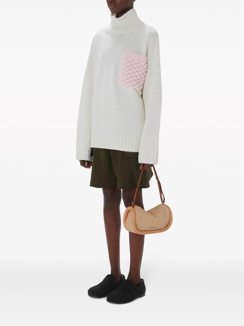JW Anderson popcorn-patch sweater - White